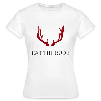 Hannibal - Eat the rude - Frauen T-Shirt - Weiß - Vorne - AI Model Female 172 dark (172cm)