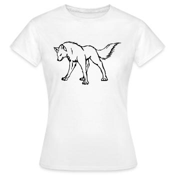 wolf - Women's T-Shirt - white - Front - AI Model Female 172 dark (172cm)