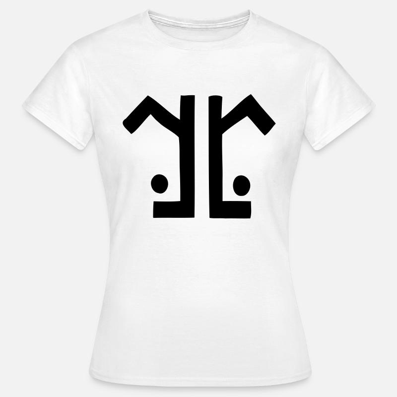 logo gerade klein - Frauen T-Shirt - Weiß