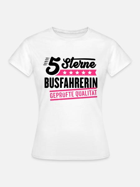 5Sterne Busfahrerin - Frauen T-Shirt - Weiß