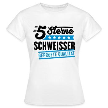 5Sterne Schweisser - Frauen T-Shirt - Weiß - Vorne - AI Model Female 172 dark (172cm)