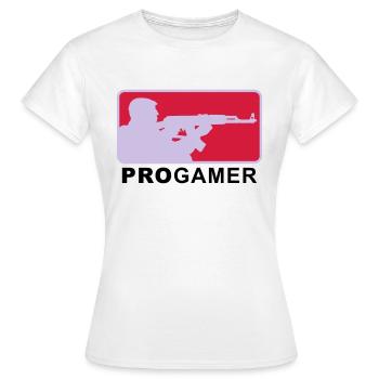 progamer_2011_4_3c - Women's T-Shirt - white - Front - AI Model Female 172 dark (172cm)