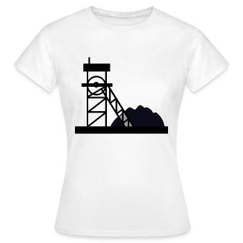 bergarbeiter miner bergwerk mine coal kohle5 - Frauen T-Shirt - Weiß - Vorne - AI Model Female 172 dark (172cm)