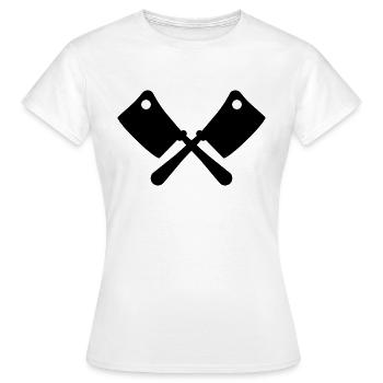 Butcher Knifes - Frauen T-Shirt - Weiß - Vorne - AI Model Female 172 dark (172cm)