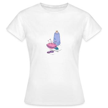 Sewing - Women's T-Shirt - white - Front - AI Model Female 172 dark (172cm)
