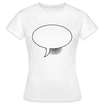Sprechblase Oval - Frauen T-Shirt - Weiß - Vorne - AI Model Female 172 dark (172cm)