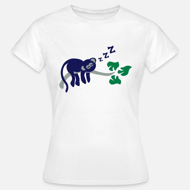 sleeping_monkey - Women's T-Shirt - white
