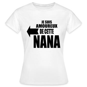 je suis amoureux de cette nana - T-shirt Femme - blanc - Devant - AI Model Female 172 dark (172cm)
