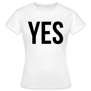 yes - Frauen T-Shirt - Weiß - Vorne - AI Model Female 172 dark (172cm)