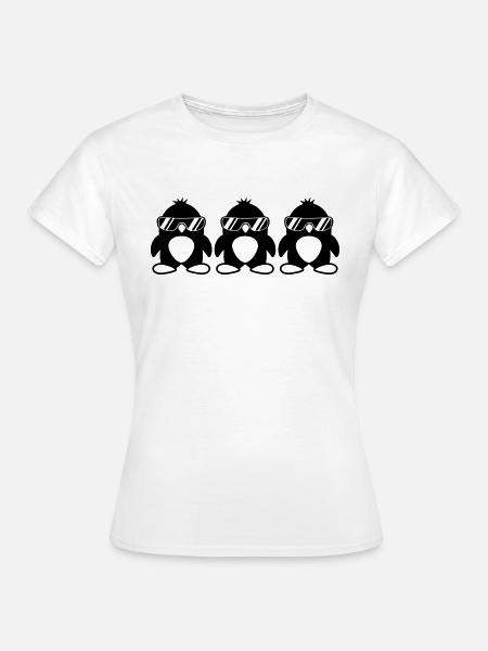 Penguin Team - Frauen T-Shirt - Weiß