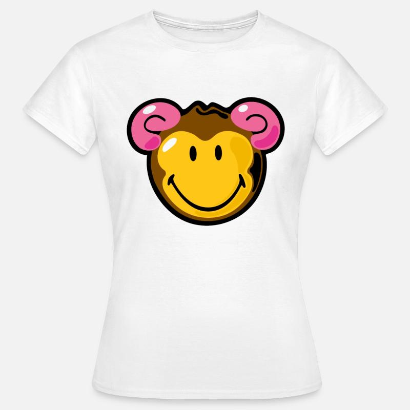 Smiley Monkey - Women's T-Shirt - white