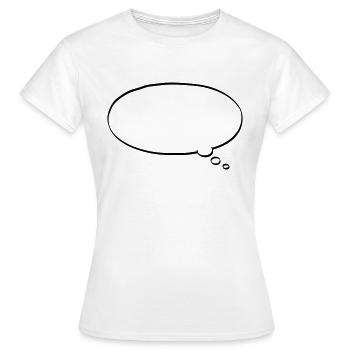 bulle de pensée - T-shirt Femme - blanc - Devant - AI Model Female 172 dark (172cm)