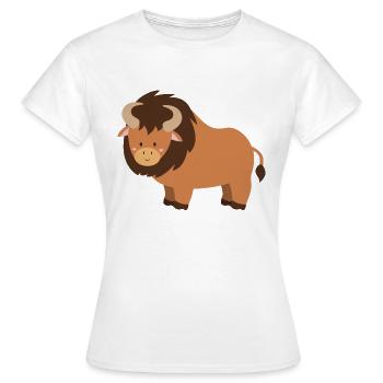 bison - Women's T-Shirt - white - Front - AI Model Female 172 dark (172cm)