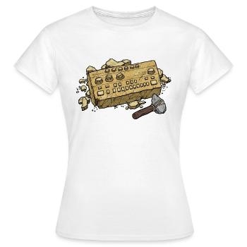 303 Stone Controlled - Frauen T-Shirt - Weiß - Vorne - AI Model Female 172 dark (172cm)