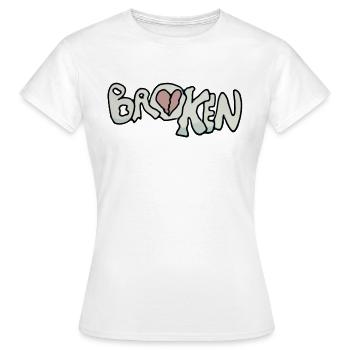 cœur brisé - T-shirt Femme - blanc - Devant - AI Model Female 172 dark (172cm)
