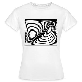 Vagues Vagues Abstraites - T-shirt Femme - blanc - Devant - AI Model Female 172 dark (172cm)