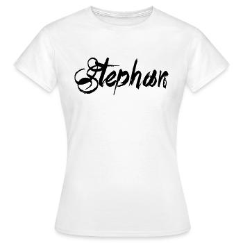 Stephan - T-shirt Femme - blanc - Devant - AI Model Female 172 dark (172cm)
