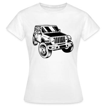Véhicules hors route | | de voiture hors route Voiture militaire | Camion - T-shirt Femme - blanc - Devant - AI Model Female 172 dark (172cm)