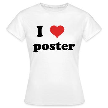 J’aime l’affiche - T-shirt Femme - blanc - Devant - AI Model Female 172 dark (172cm)