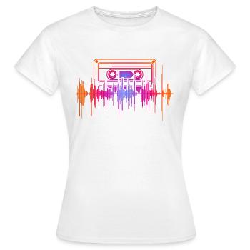 Music Gift Idea 80s Cassette Soundwave - Women's T-Shirt - white - Front - AI Model Female 172 dark (172cm)