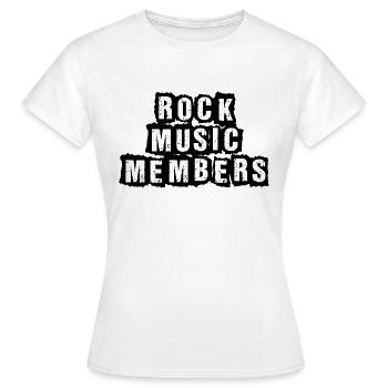 Rock Music Members,Rock Kleidung - Frauen T-Shirt - Weiß - Vorne - AI Model Female 172 dark (172cm)
