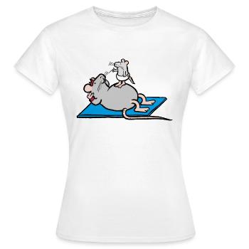 Sit up - Women's T-Shirt - white - Front - AI Model Female 172 dark (172cm)