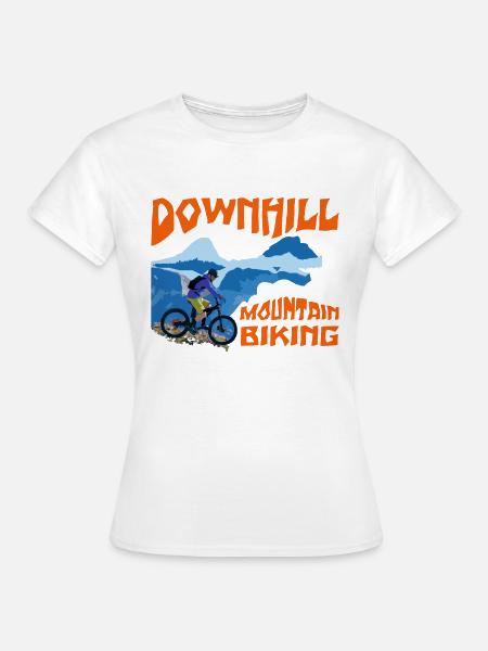 Downhill Mountain Biking - Frauen T-Shirt - Weiß