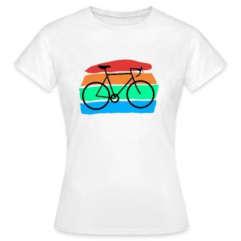 Bicyclette - T-shirt Femme - blanc - Devant - AI Model Female 172 dark (172cm)
