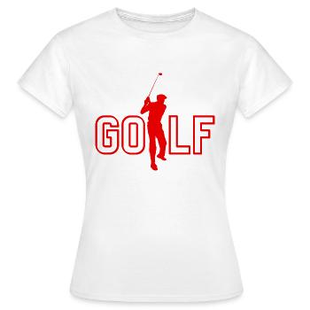 Golf - Golf Geschenkidee - Frauen T-Shirt - Weiß - Vorne - AI Model Female 172 dark (172cm)