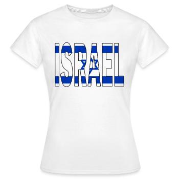 Israël aux couleurs nationales - T-shirt Femme - blanc - Devant - AI Model Female 172 dark (172cm)