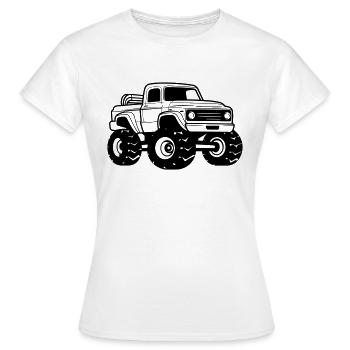 Monstertruck - Frauen T-Shirt - Weiß - Vorne - AI Model Female 172 dark (172cm)