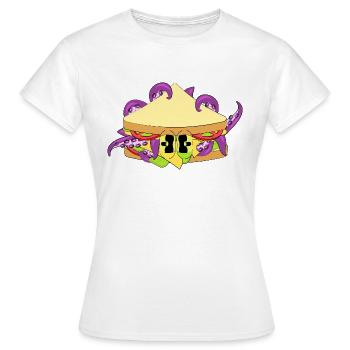 TENTAKEL-BISSE - Frauen T-Shirt - Weiß - Vorne - AI Model Female 172 dark (172cm)