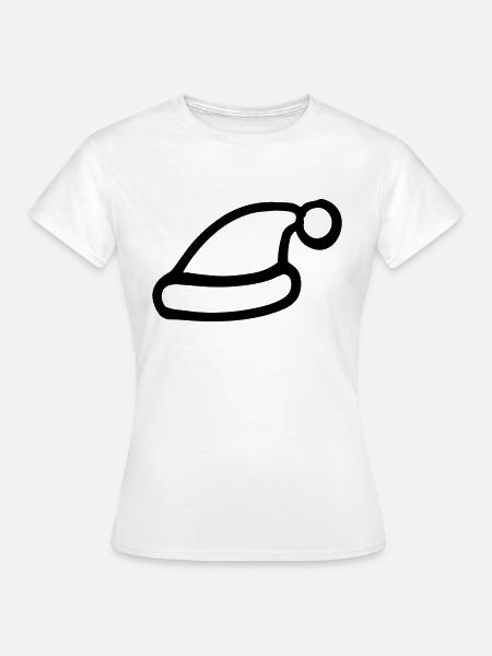 Weihnachtsmütze - Frauen T-Shirt - Weiß