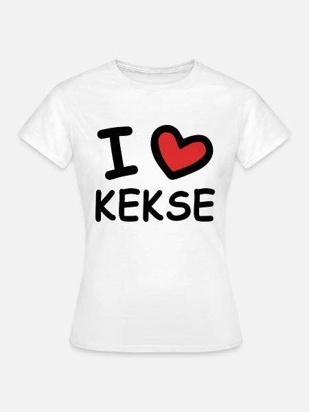 I Love Kekse - Frauen T-Shirt - Weiß