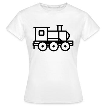 Lokomotive - Frauen T-Shirt - Weiß - Vorne - AI Model Female 172 dark (172cm)