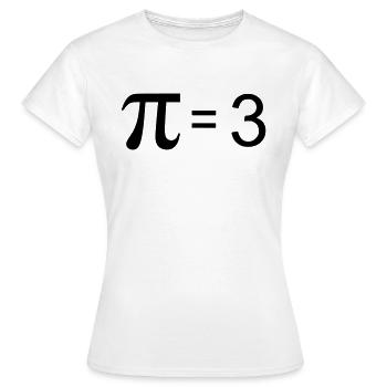 pi-égale-3 - T-shirt Femme - blanc - Devant - AI Model Female 172 dark (172cm)