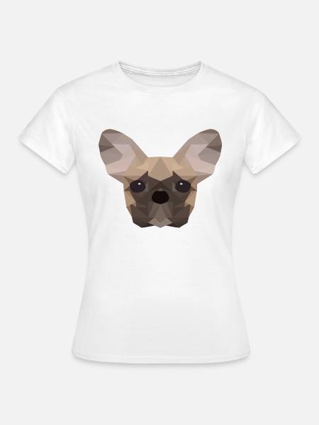 French Bulldog Low Poly - Frauen T-Shirt - Weiß