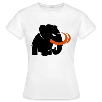 Böses Mammut - Frauen T-Shirt - Weiß - Vorne - AI Model Female 172 dark (172cm)