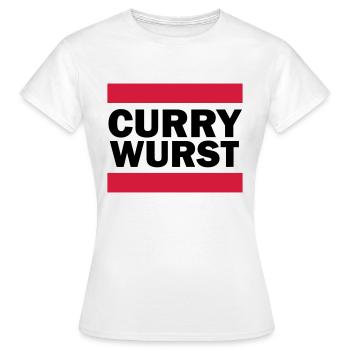 Currywurst - Frauen T-Shirt - Weiß - Vorne - AI Model Female 172 dark (172cm)