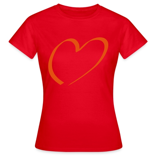 Herz rot - Frauen T-Shirt