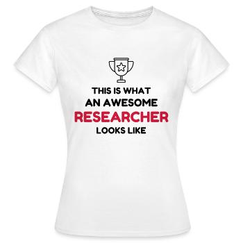 Researcher Research Forscher Chercheur Recherche - Women's T-Shirt - white - Front - AI Model Female 172 dark (172cm)