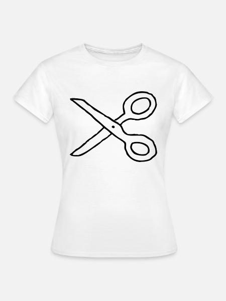 Schere - Frauen T-Shirt - Weiß