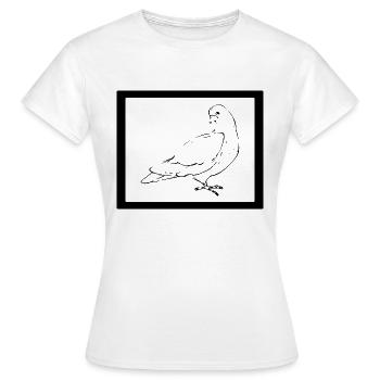 Bird Vogel - T-shirt Femme - blanc - Devant - AI Model Female 172 dark (172cm)