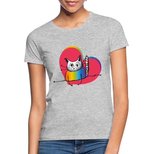 Valentines Day: Cat in Love - Frauen T-Shirt