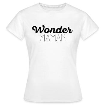 Wonder maman - T-shirt Femme - blanc - Devant - AI Model Female 172 dark (172cm)
