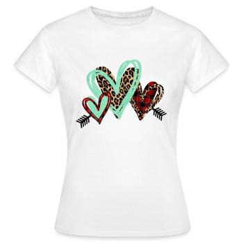 CORAZON ANIMAL PRINT - Women's T-Shirt - white - Front - AI Model Female 172 dark (172cm)