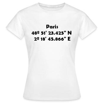 Paris, Paris - Women's T-Shirt - white - Front - AI Model Female 172 dark (172cm)