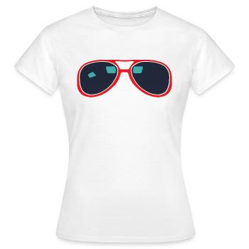 lunette de soleil - T-shirt Femme - blanc - Devant - AI Model Female 172 dark (172cm)