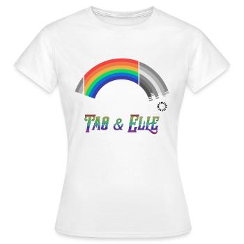 Heartstopper Rainbow Tao et Elle LBGTQIA+ - T-shirt Femme - blanc - Devant - AI Model Female 172 dark (172cm)