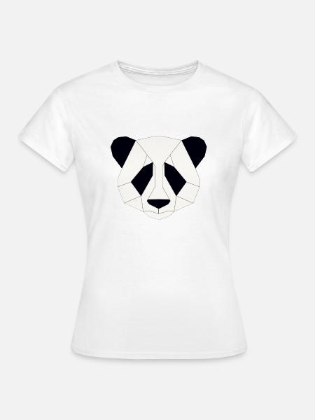 Panda geometrisch - Frauen T-Shirt - Weiß